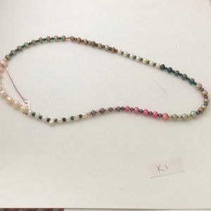 Segmented Bead and Pearl Necklace (#k1)